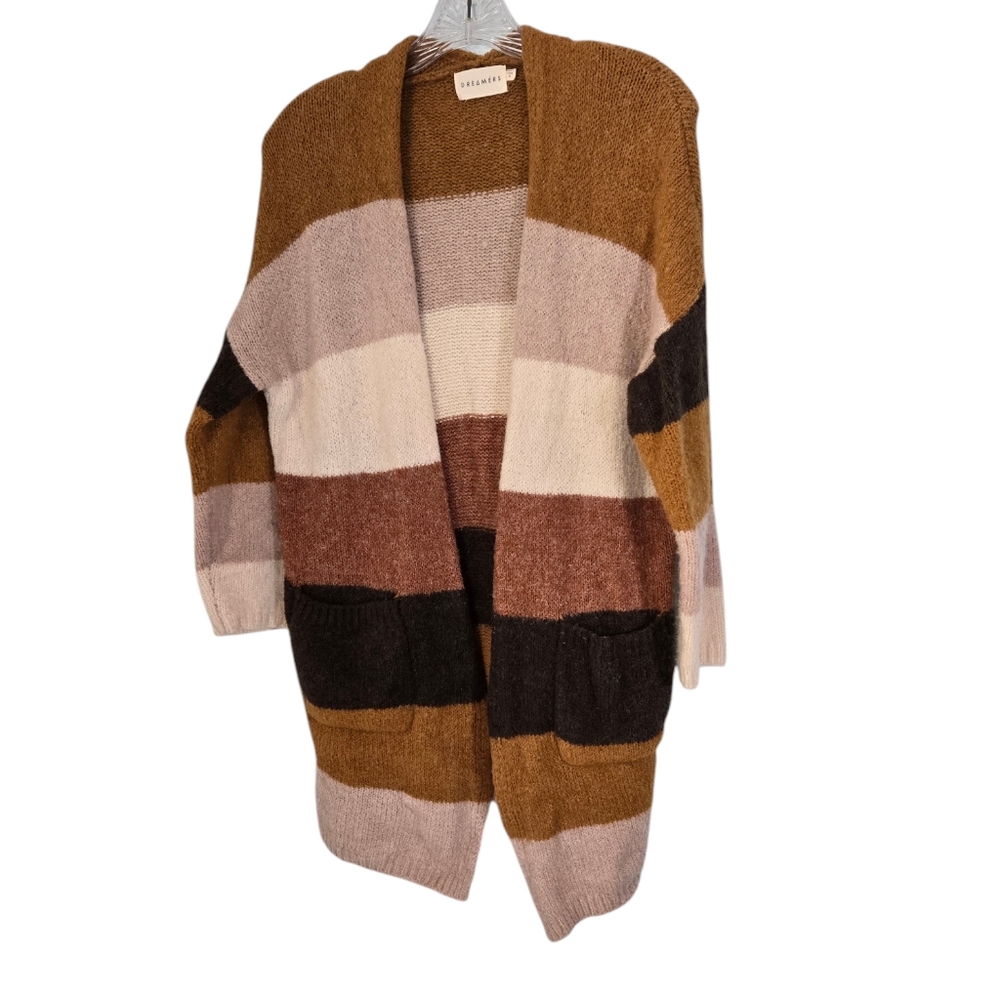 Dreamers Shredded Beulah Style Drape Cardigan  With Pockets